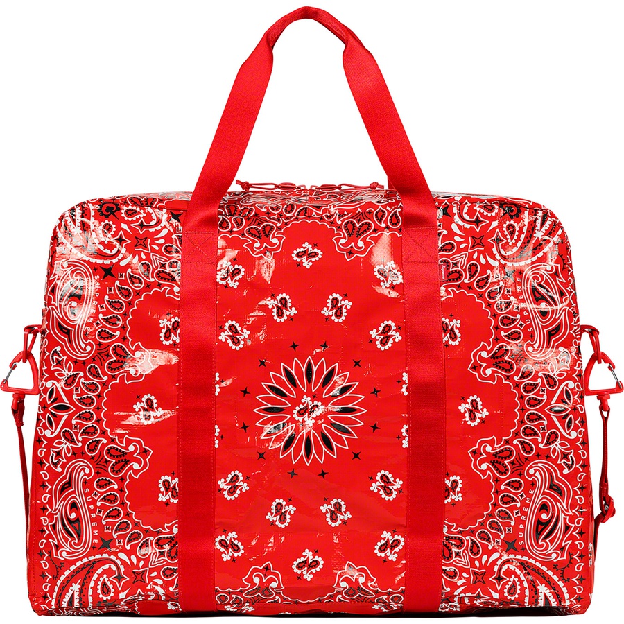 Supreme Bandana Tarp Large Duffle Bag (SS21) - Red - $78