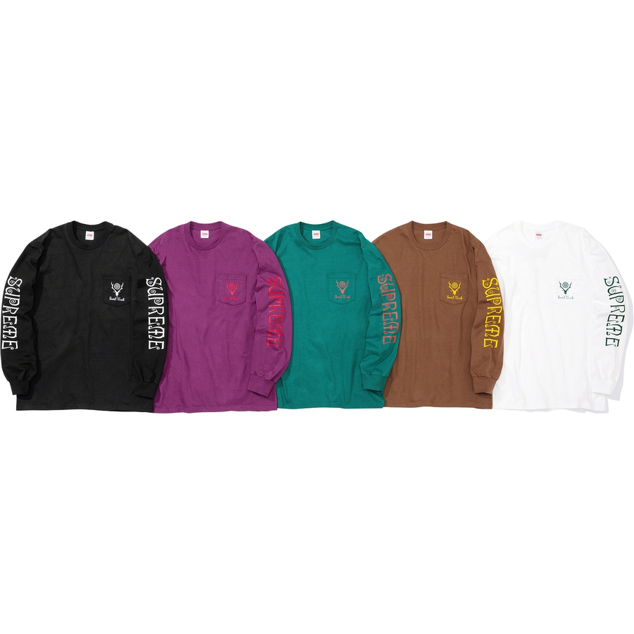 Details on Supreme SOUTH2 WEST8 L S Pocket Tee  from spring summer 2021 (Price is $60)