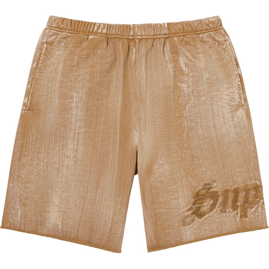 Details on Brush Stroke Sweatshort Dark Tan from spring summer
                                                    2021 (Price is $118)