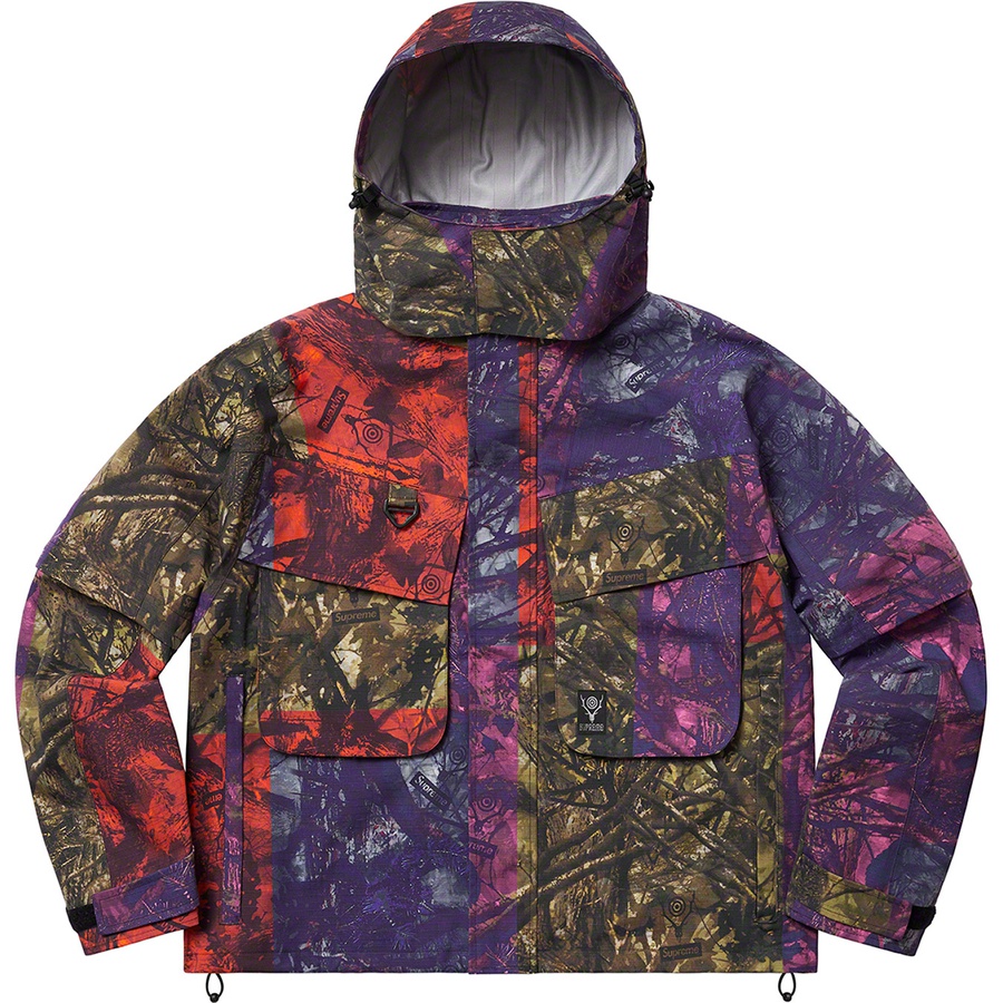 Details on Supreme SOUTH2 WEST8 River Trek Jacket Camo from spring summer 2021 (Price is $398)