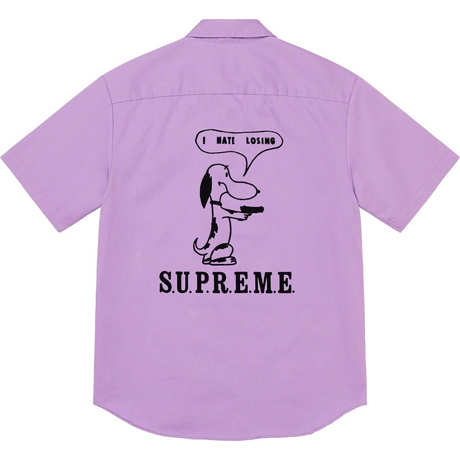 Details on Dog S S Work Shirt Pale Purple from spring summer
                                                    2021 (Price is $128)