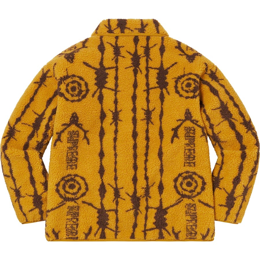 Details on Supreme SOUTH2 WEST8 Fleece Jacket Mustard from spring summer
                                                    2021 (Price is $198)