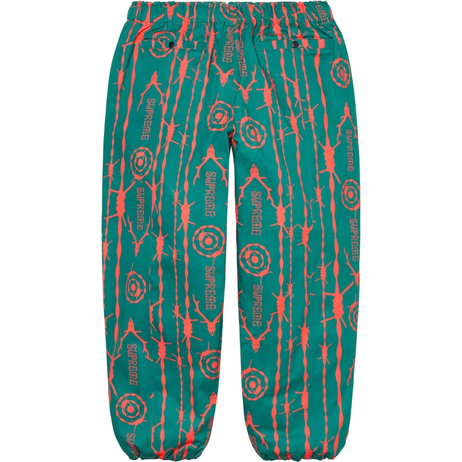 Details on Supreme SOUTH2 WEST8 Belted Pant Teal Pattern from spring summer
                                                    2021 (Price is $168)