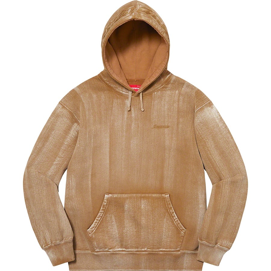 Details on Brush Stroke Hooded Sweatshirt Dark Tan from spring summer
                                                    2021 (Price is $168)