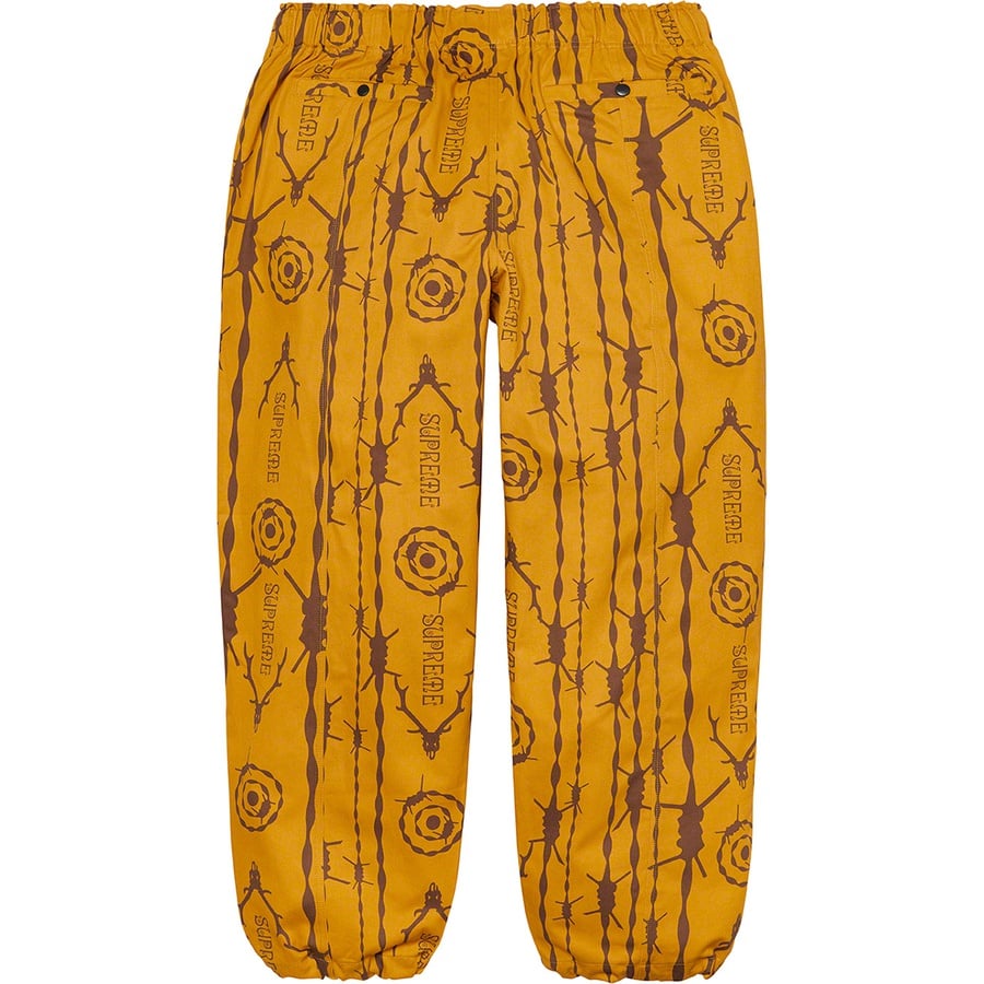 Details on Supreme SOUTH2 WEST8 Belted Pant Mustard Pattern from spring summer
                                                    2021 (Price is $168)