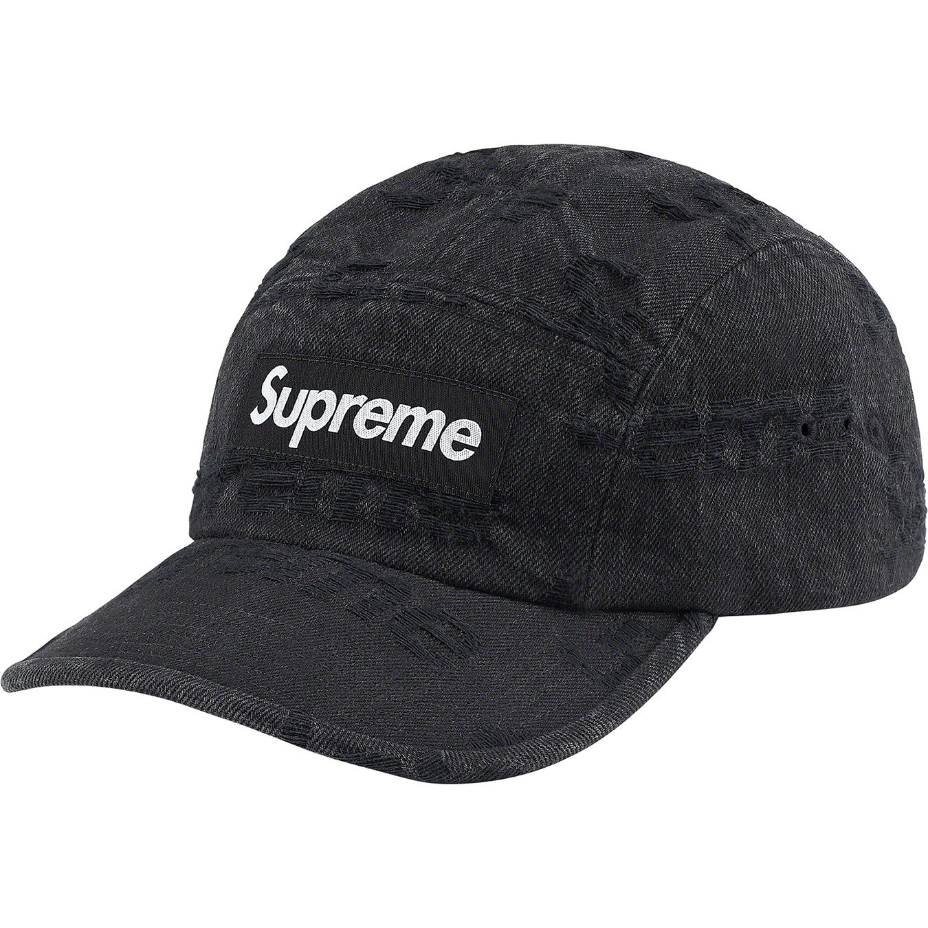 Frayed Logos Denim Camp Cap - spring summer 2021 - Supreme