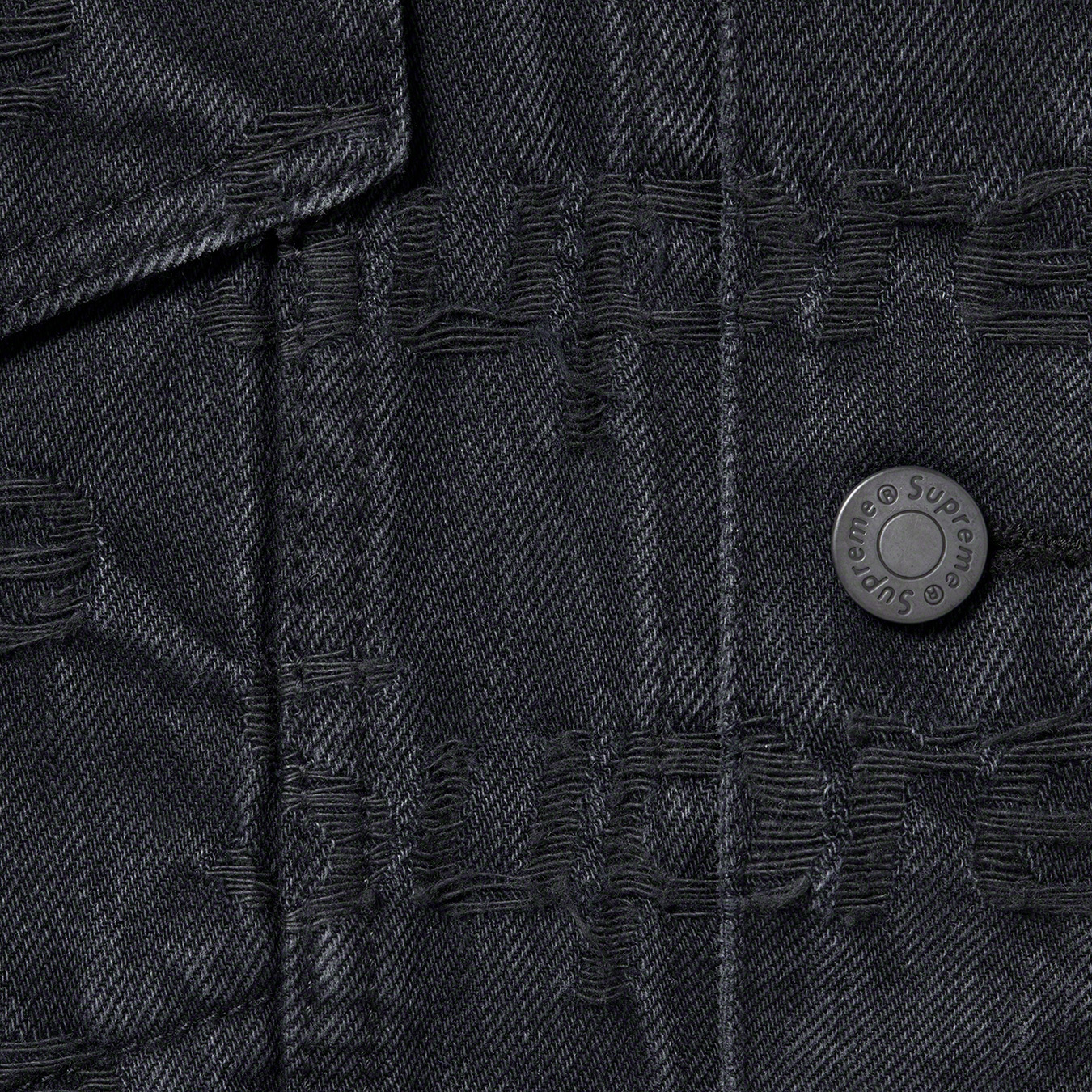 Frayed Logos Denim Trucker Jacket