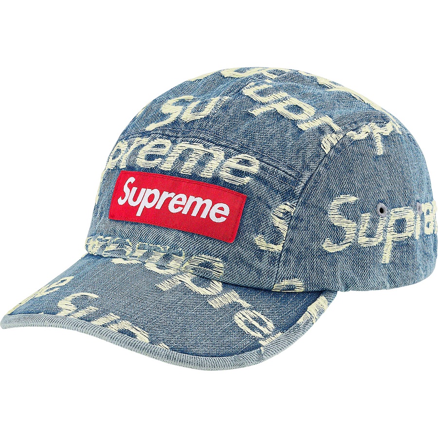 Details on Frayed Logos Denim Camp Cap Blue from spring summer
                                                    2021 (Price is $48)