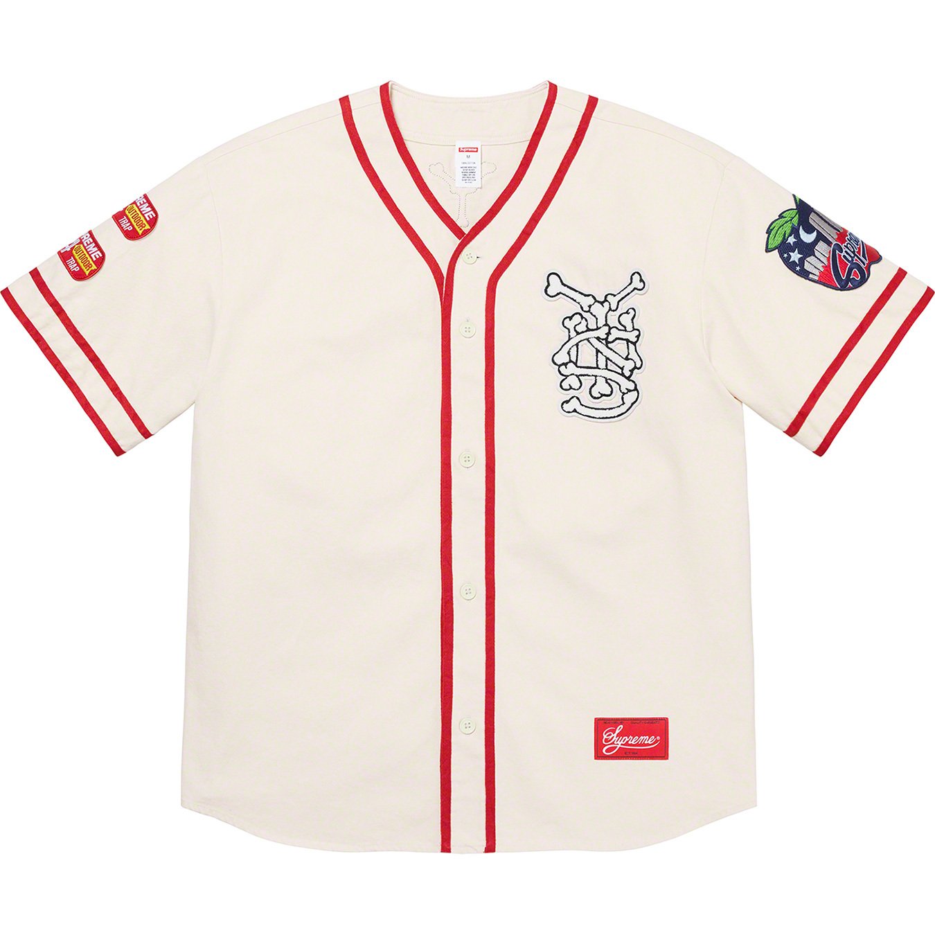 Patches Denim Baseball Jersey - spring summer 2021 - Supreme