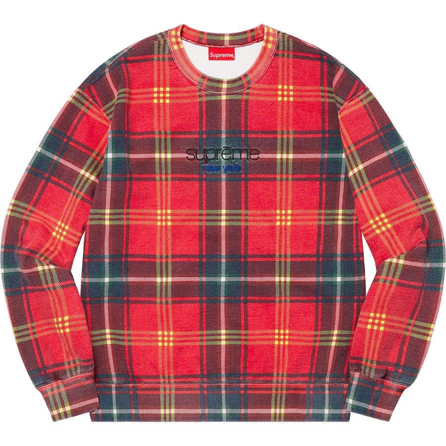 Details on Plaid Crewneck Red from spring summer
                                                    2021 (Price is $148)