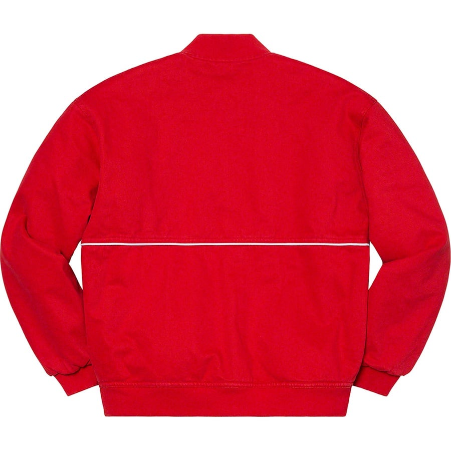 Details on Twill Old English Varsity Jacket Red from spring summer
                                                    2021 (Price is $218)