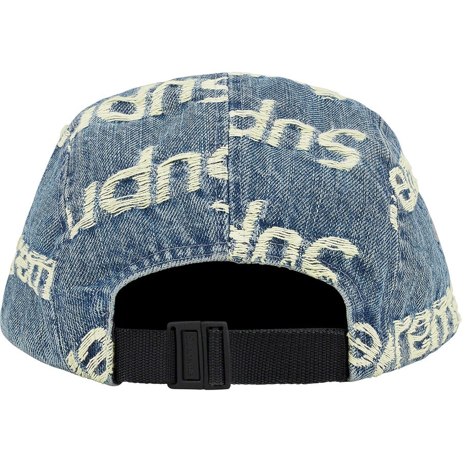 Details on Frayed Logos Denim Camp Cap Blue from spring summer
                                                    2021 (Price is $48)