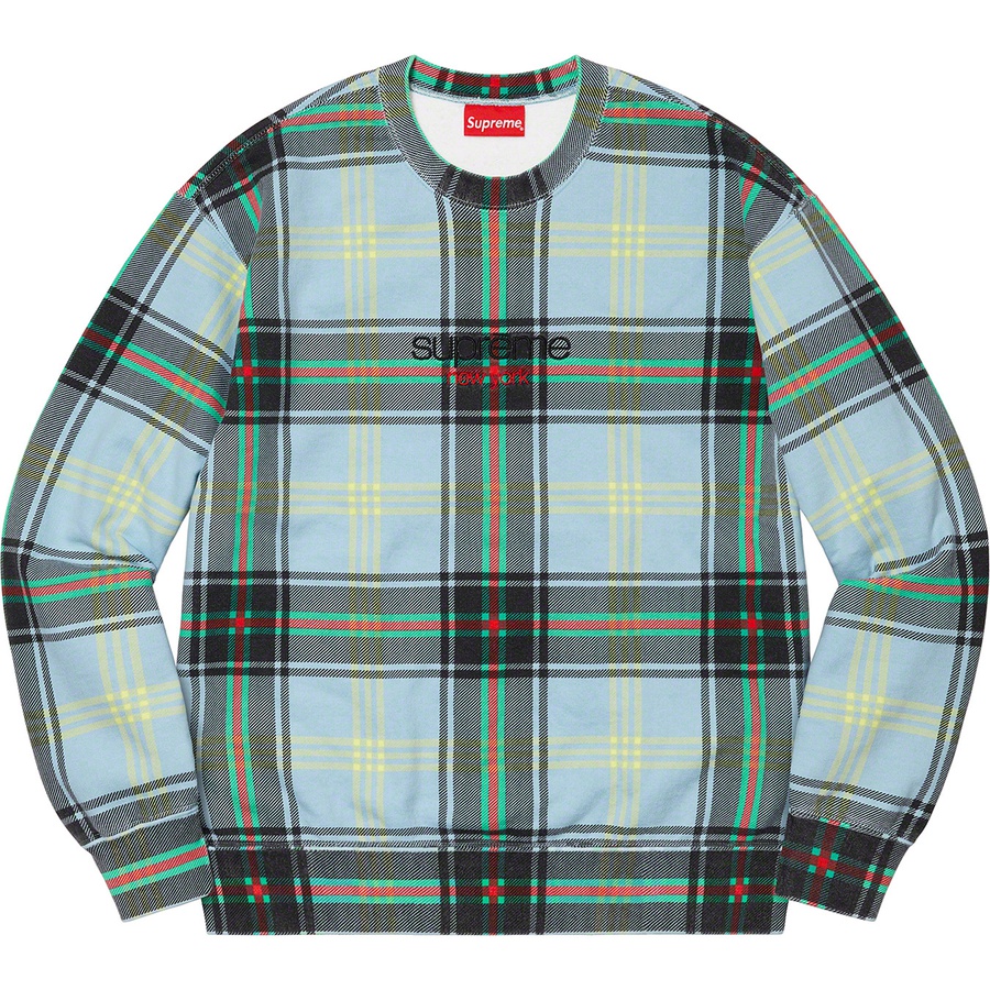 Details on Plaid Crewneck Light Blue from spring summer
                                                    2021 (Price is $148)