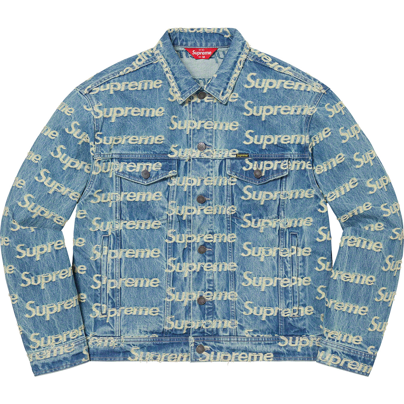 Details Supreme Frayed Logos Denim Trucker Jacket Supreme Community