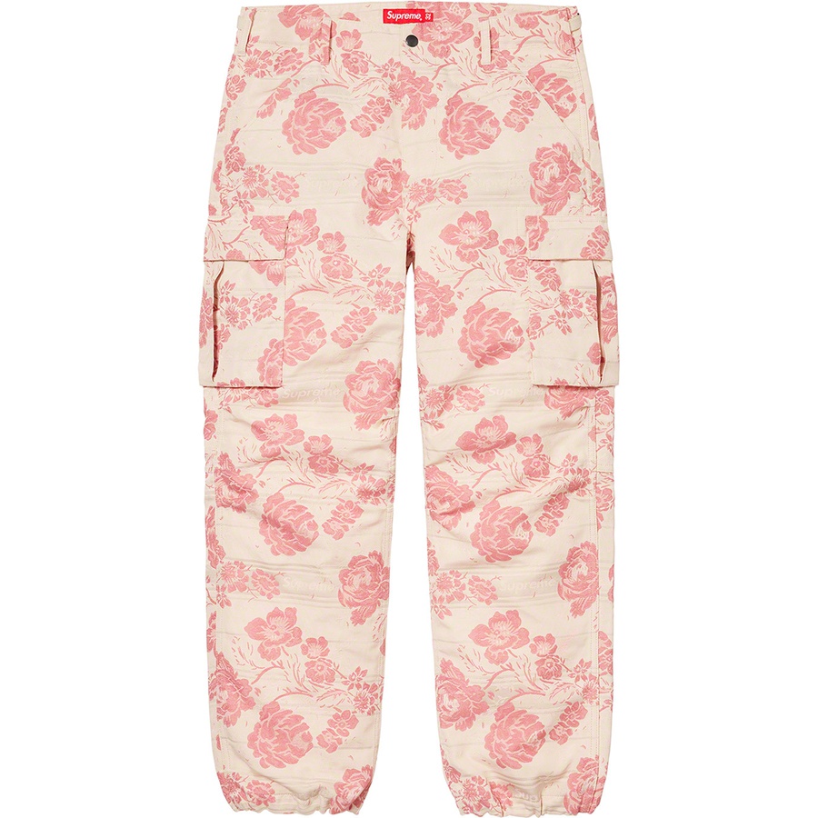 Details on Floral Tapestry Cargo Pant Pink from spring summer
                                                    2021 (Price is $168)