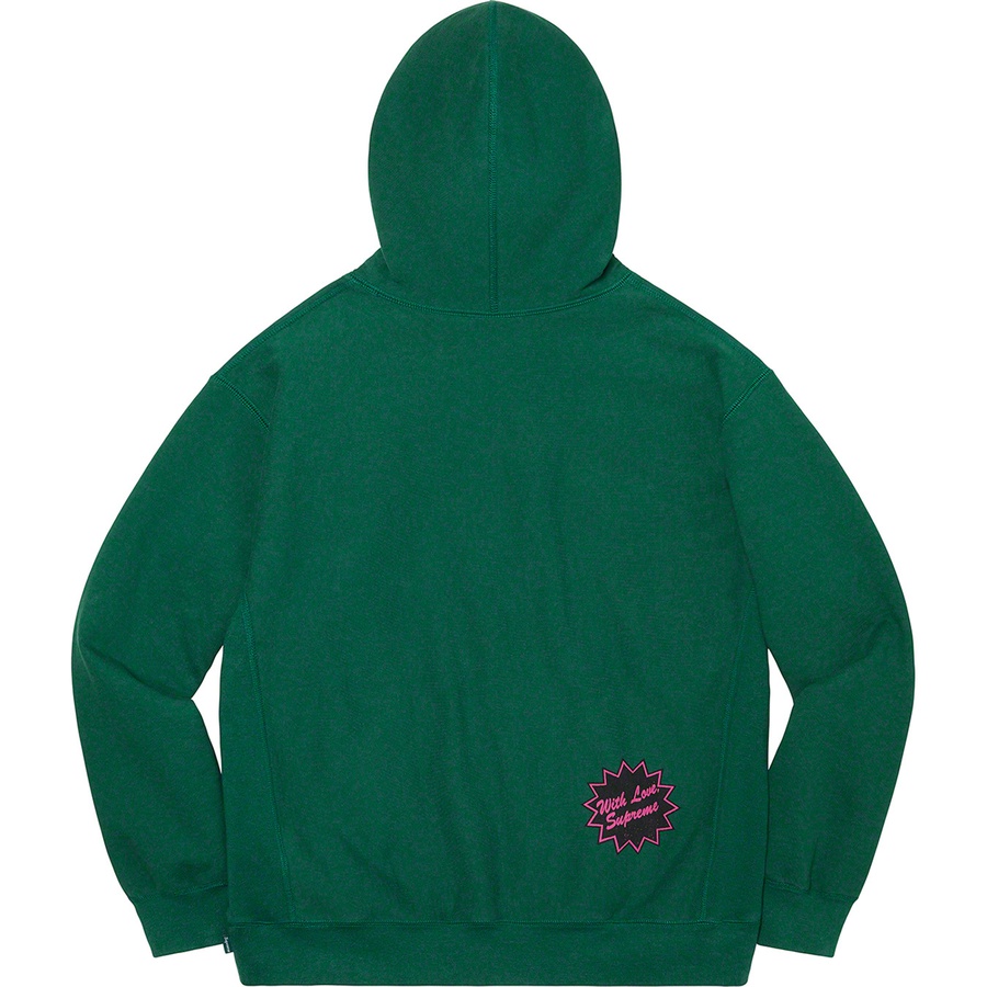 Details on Jamie Reid Supreme Fuck All Hooded Sweatshirt Dark Green from spring summer
                                                    2021 (Price is $158)