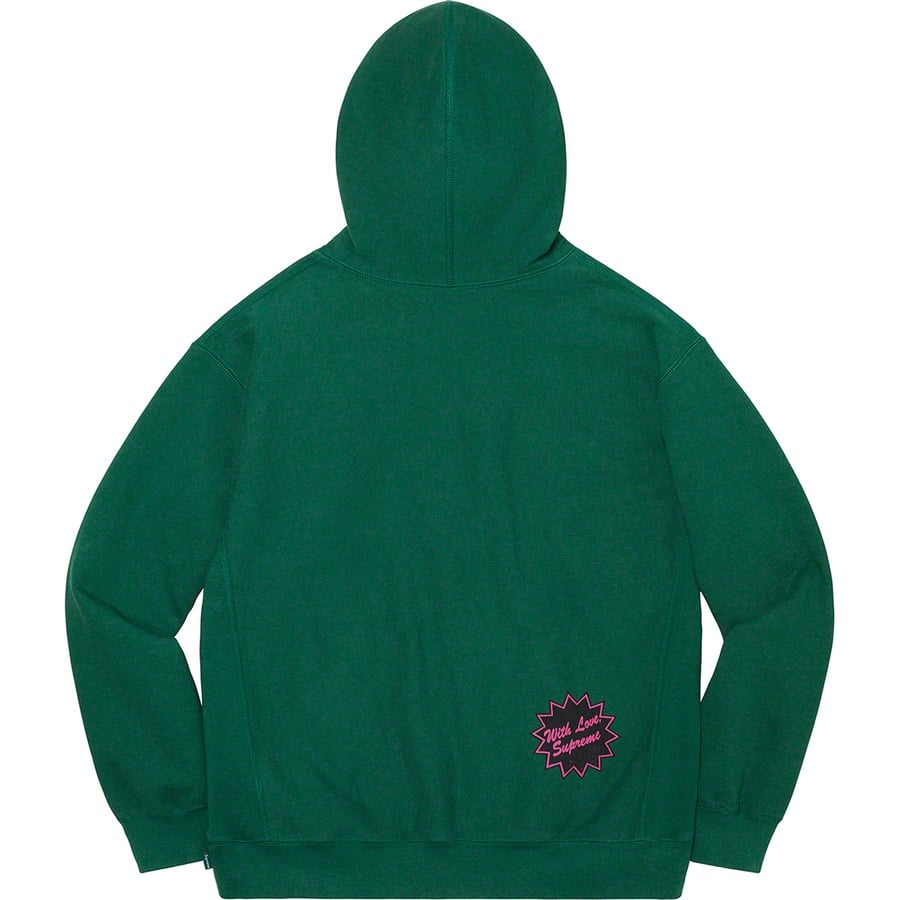 Details on Jamie Reid Supreme Fuck All Hooded Sweatshirt Dark Green from spring summer
                                                    2021 (Price is $158)