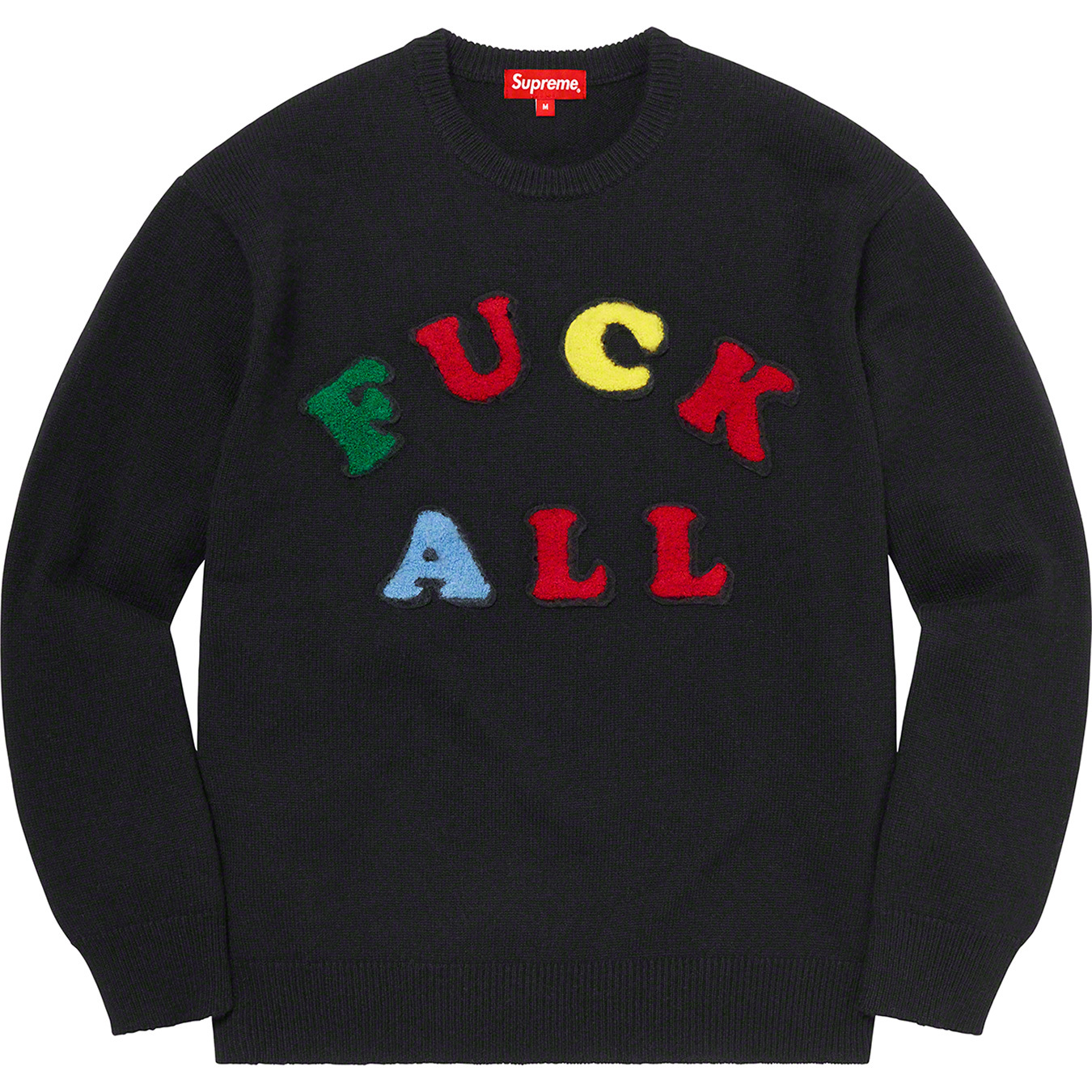 supreme fuck sweater 即発送可 L 新品未使用 black