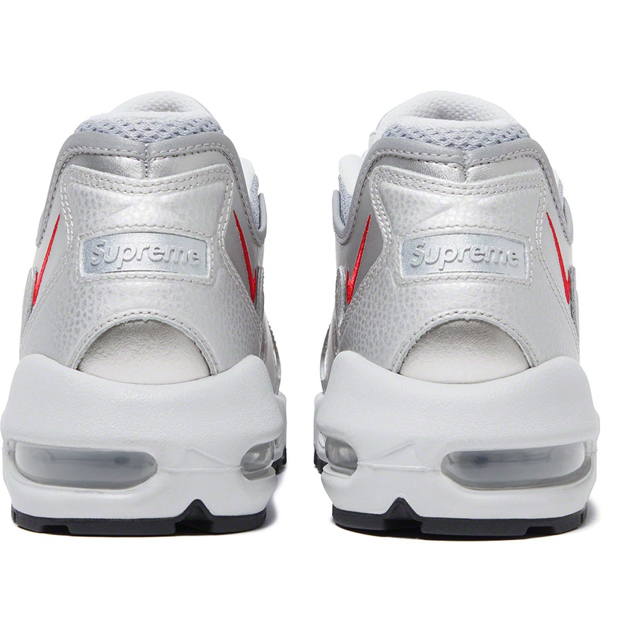 Details on Supreme Nike Air Max 96 Silver from spring summer
                                                    2021 (Price is $175)