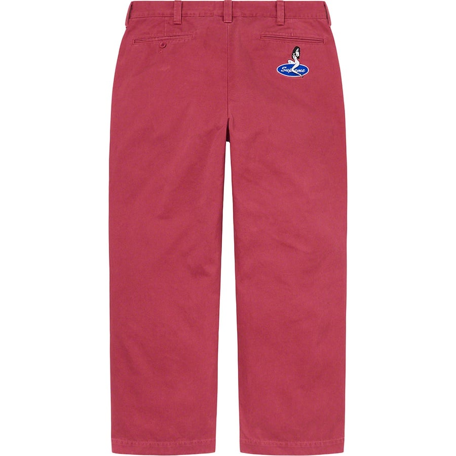 Details on Pin Up Chino Pant Cardinal from spring summer
                                                    2021 (Price is $148)