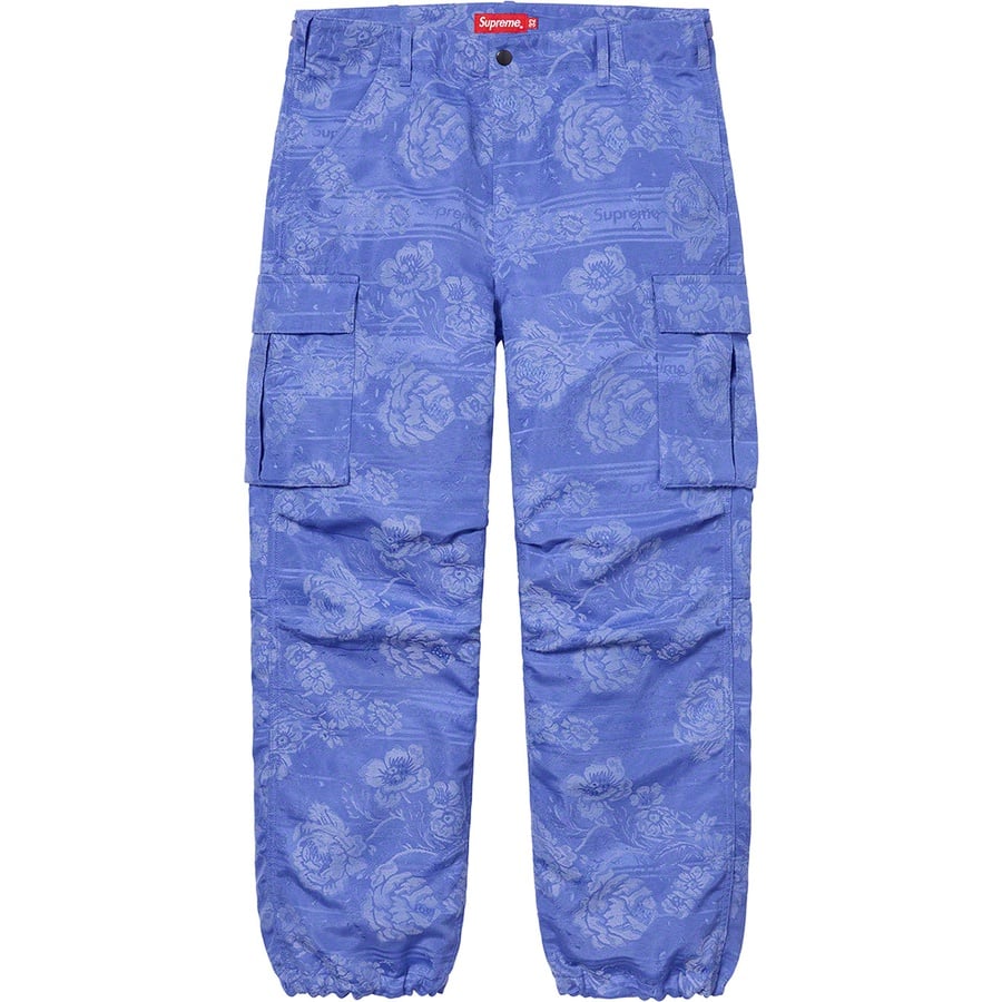 Details on Floral Tapestry Cargo Pant Blue from spring summer
                                                    2021 (Price is $168)