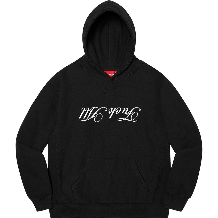 Details on Jamie Reid Supreme Fuck All Hooded Sweatshirt Black from spring summer
                                                    2021 (Price is $158)