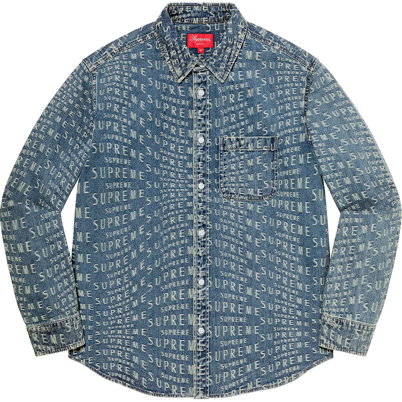 NEW新品 supreme jacquard logos denim shirt AgOjt-m42742150746 