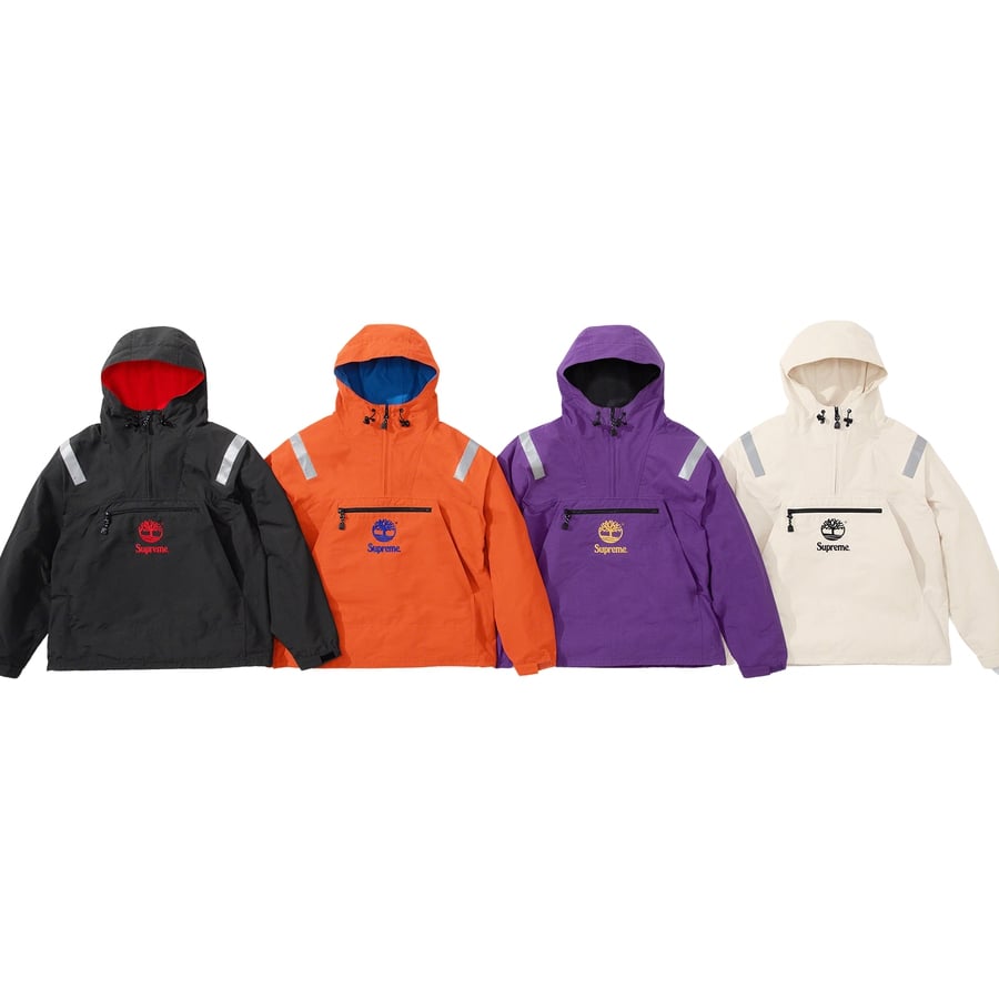 Details on Supreme Timberland Reflective Taping Anorak  from spring summer
                                                    2021 (Price is $168)
