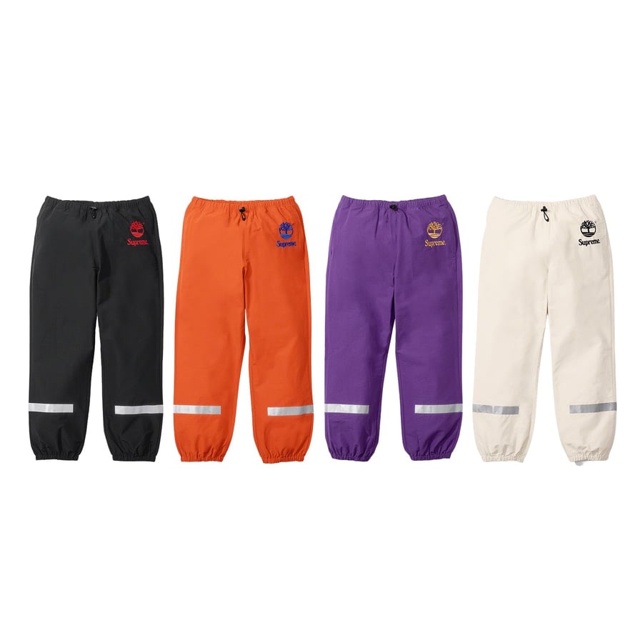 Supreme Supreme Timberland Reflective Taping Track Pant releasing on Week 12 for spring summer 2021