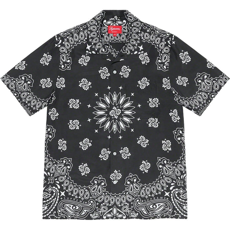 Details on Bandana Silk S S Shirt Black from spring summer 2021 (Price is $158)