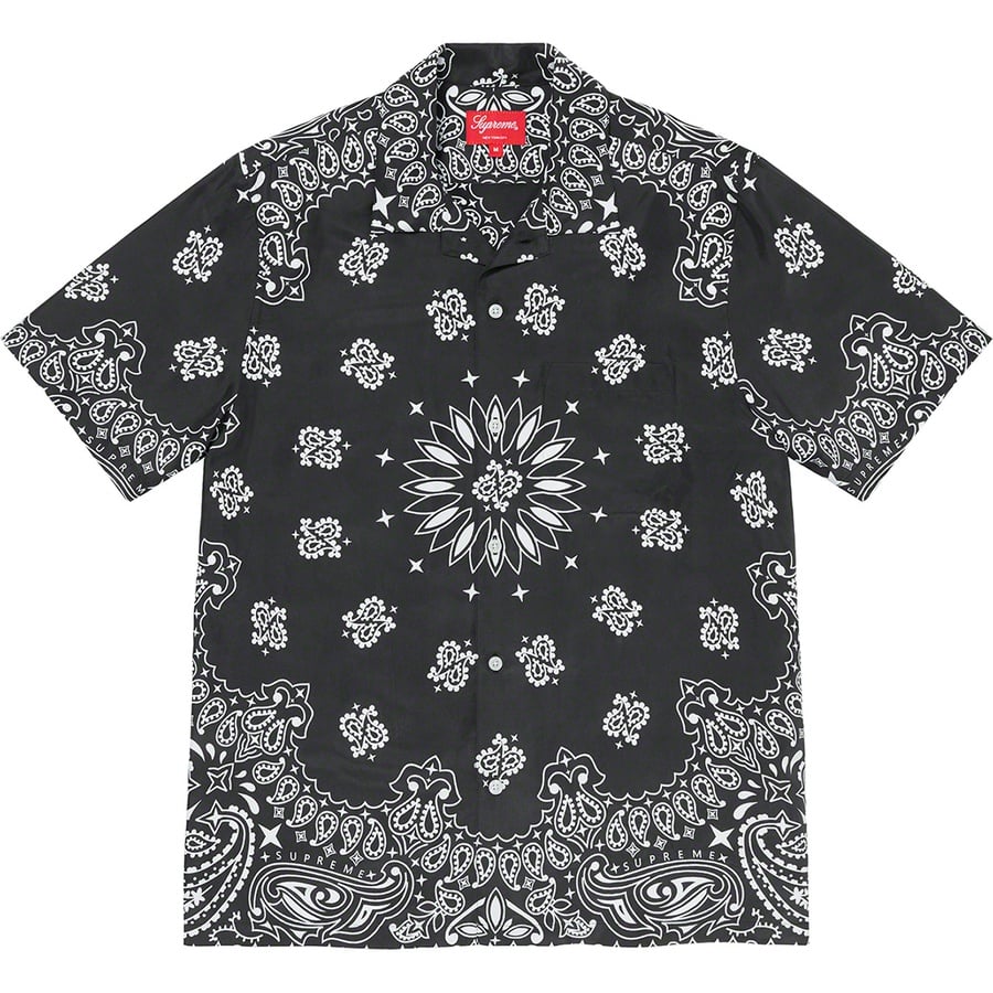 Details on Bandana Silk S S Shirt Black from spring summer
                                                    2021 (Price is $158)