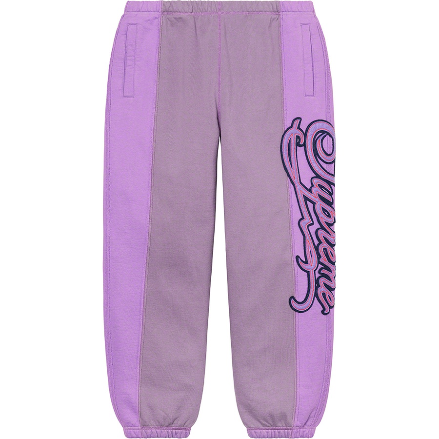 Details on Paneled Script Sweatpant Dusty Purple from spring summer
                                                    2021 (Price is $148)