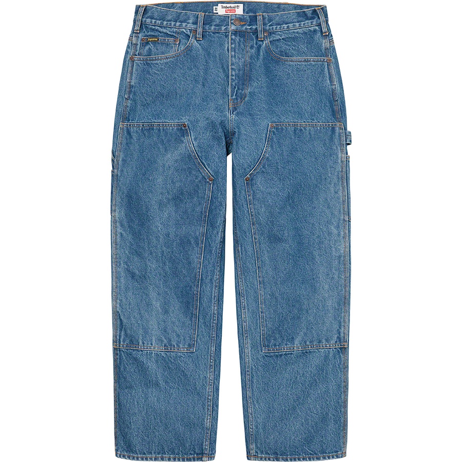 Details on Supreme Timberland Double Knee Painter Pant Denim from spring summer
                                                    2021 (Price is $158)