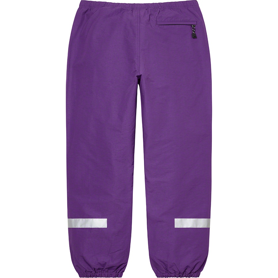 Details on Supreme Timberland Reflective Taping Track Pant Purple from spring summer
                                                    2021 (Price is $138)