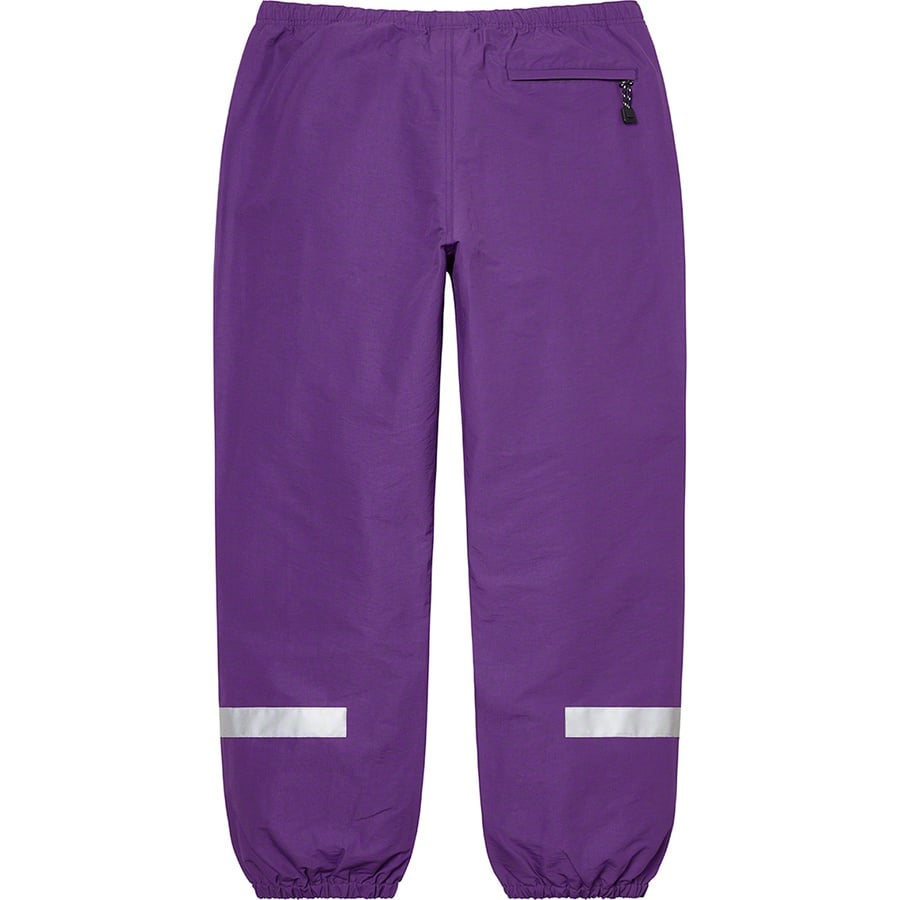 Details on Supreme Timberland Reflective Taping Track Pant Purple from spring summer
                                                    2021 (Price is $138)