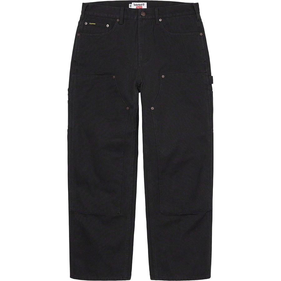 Details on Supreme Timberland Double Knee Painter Pant Black from spring summer 2021 (Price is $158)