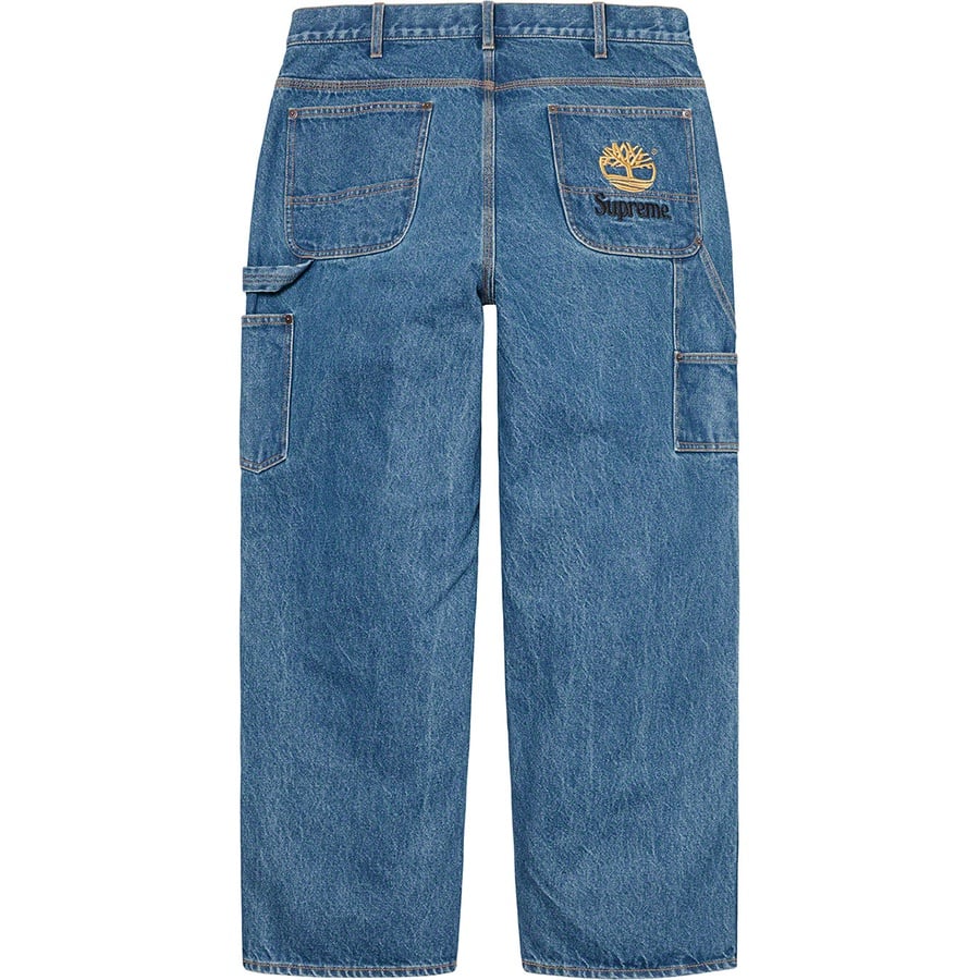 Details on Supreme Timberland Double Knee Painter Pant Denim from spring summer
                                                    2021 (Price is $158)