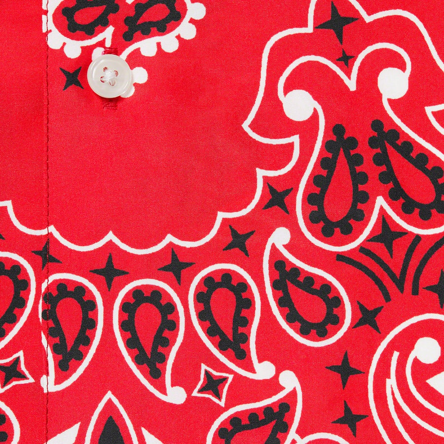 Details on Bandana Silk S S Shirt Red from spring summer 2021 (Price is $158)