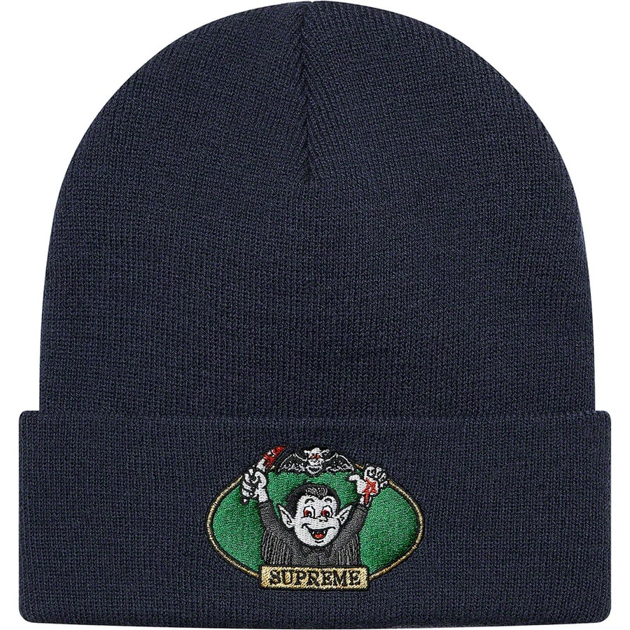 Details on Vampire Boy Beanie Navy from spring summer
                                                    2021 (Price is $38)