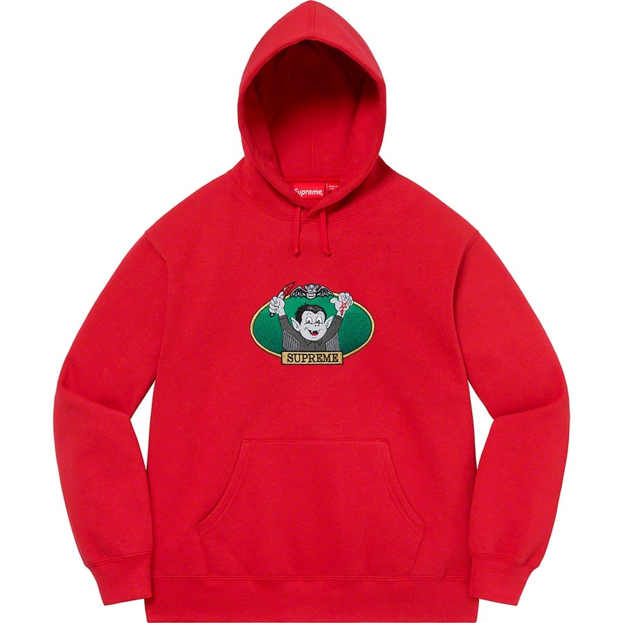 Details on Vampire Boy Hooded Sweatshirt Red from spring summer 2021 (Price is $158)