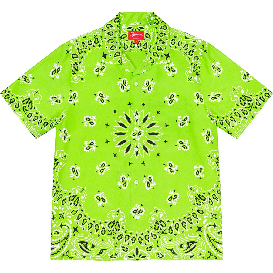 Details on Bandana Silk S S Shirt Bright Green from spring summer 2021 (Price is $158)