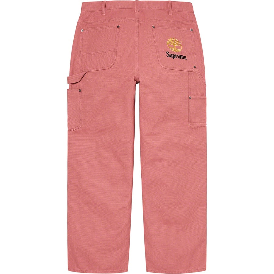 Details on Supreme Timberland Double Knee Painter Pant Dusty Red from spring summer
                                                    2021 (Price is $158)