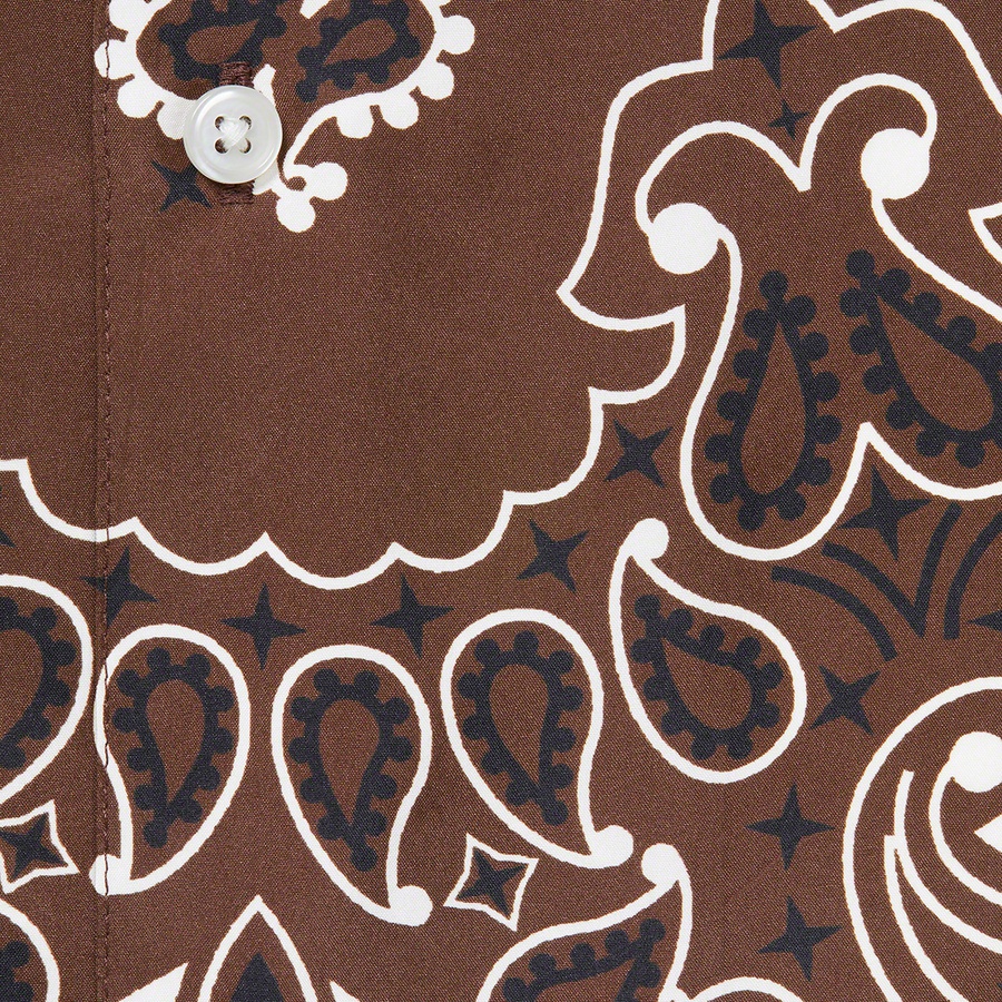Details on Bandana Silk S S Shirt Brown from spring summer 2021 (Price is $158)