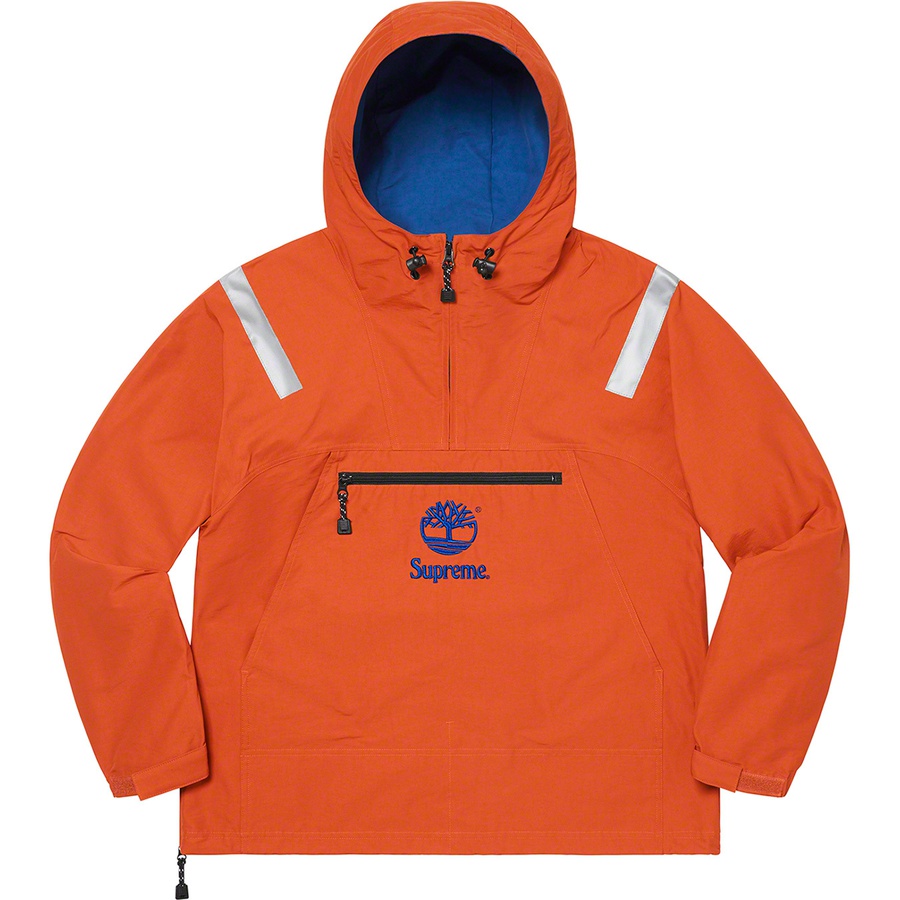 Details on Supreme Timberland Reflective Taping Anorak Rust from spring summer
                                                    2021 (Price is $168)