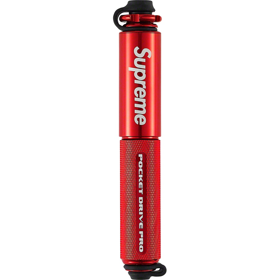 Details on Supreme Lezyne Pocket Drive Pro Bike Pump Red from spring summer
                                                    2021 (Price is $58)
