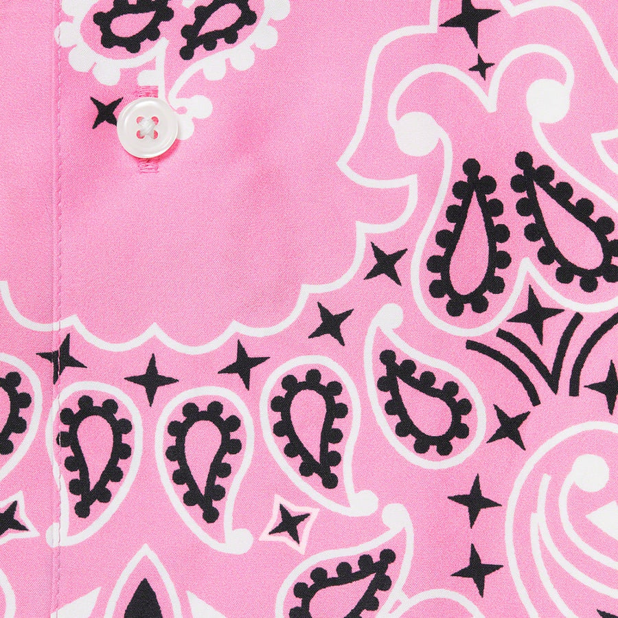 Details on Bandana Silk S S Shirt Pink from spring summer 2021 (Price is $158)