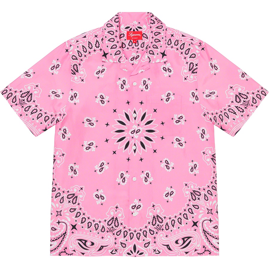 Details on Bandana Silk S S Shirt Pink from spring summer 2021 (Price is $158)