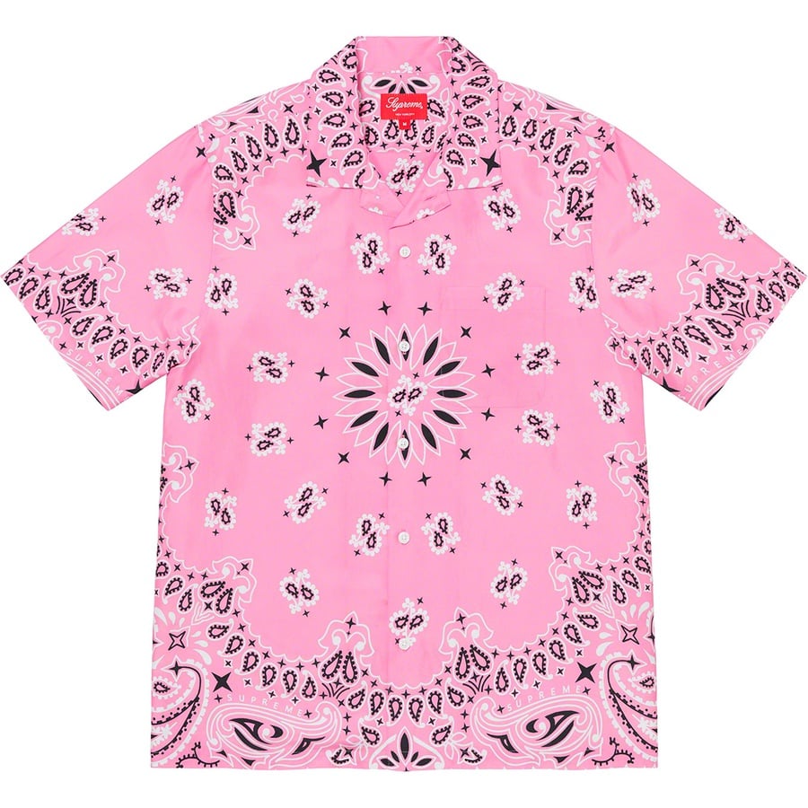 Details on Bandana Silk S S Shirt Pink from spring summer
                                                    2021 (Price is $158)