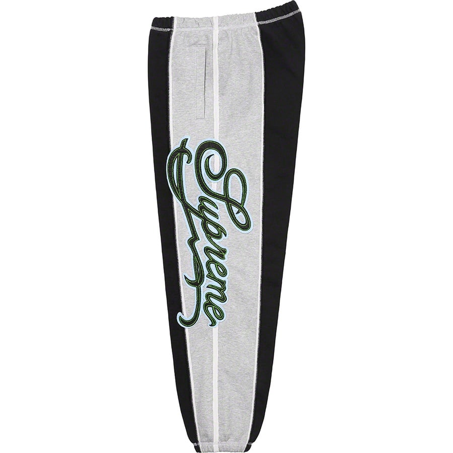 Details on Paneled Script Sweatpant Black from spring summer
                                                    2021 (Price is $148)