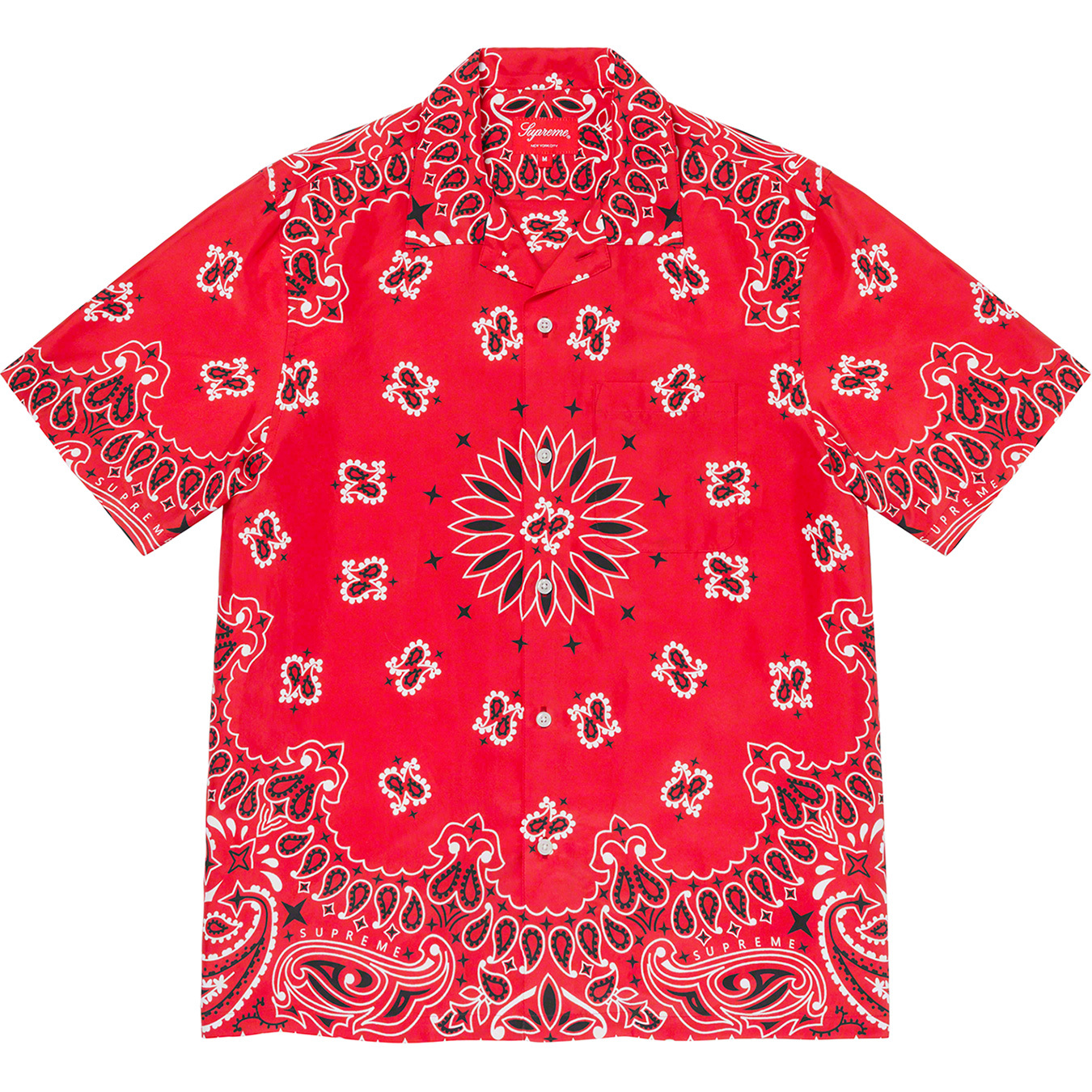 supreme Bandana Silk S/S Shirt S